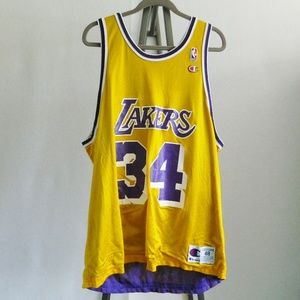Champion Lakers Shaq O'Neal Double Sided Jersey 48